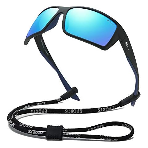 Bevi Sports Sunglasses Polarized Lens/TR 90 Frame with Spring Hinges Glasses For Men Women Cycling Running Baseball 2677cC2 Cover