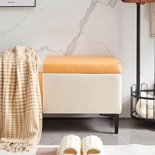 Rangement Polyvalent Rectangulaire et Banc en Cuir Confort