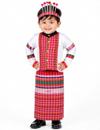 Image of BookMyCostume Mizoram Indian Eastern State Folk Costume - Male 6-7 Years