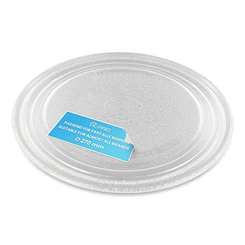 DL-pro - Assiette tournante universelle pour micro-ondes - Plaque tournante en verre - Plateau en verre - Rond - Lisse - Plaque de rechange pour micro-ondes -...