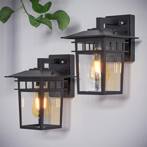 ChangM Outdoor Wall Light Fixtures,Sensor Porch Lights, Outdoor Waterproof Wall Sconce Light Fixture...