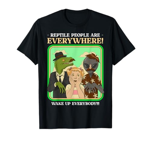 Reptiloid Conspiracy Theorist Gifts - Lizard People T-Shirt