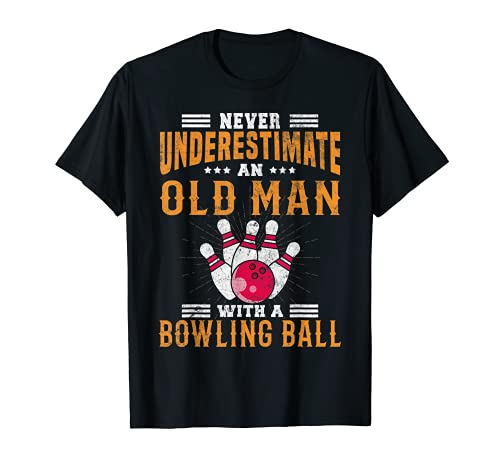 Hombre Vintage Bowling Bowler Funny Bowling Lover Novedad Camiseta