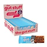 The Gut Stuff High Fibre Fruit & Nut Bars – Gut Friendly Snack, Gluten Free, Vegan, Low Calorie - Sea Salt & Caramel, 12 x 35g Box