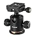 Andoer Rótula,Pro Ballhead de Metal 360 Grados Giratoria Panorámica con 1/4 Plato de Liberación Rápida y Nivel de Burbuja, para Trípode, Monopie,Deslizador,Cámara Réflex Digital,Videocámara