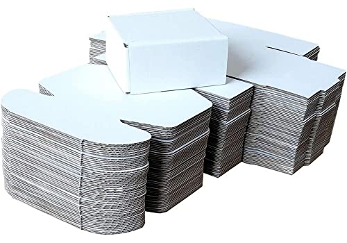 Ch-Box 50 Pack 4X4X2'' Small Shipping Boxes, Corrugated Cardboard Mailers For Business, White (Cm442) #TOP5