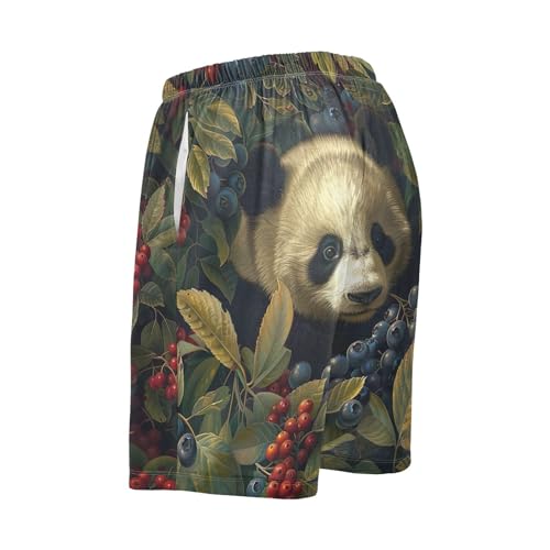 Men's Cute Panda Animal Pajama Shorts with Pocket and Drawstring S 202b55214