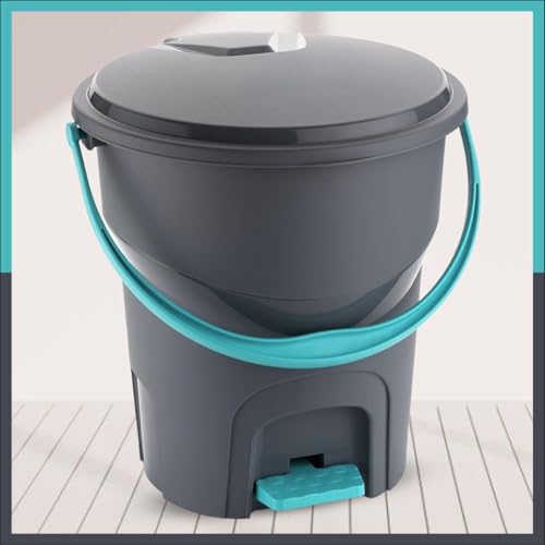 Elinor Amazing Dustbin Design Which Including Foot Pedals, Handle and Tight-Sealing Lids for Home, Kitchen, Office, Bathroom etc 12 Litre Plastic, Gray (B0CPC2HJ1N) Amazon Price History, Amazon Price Tracker
