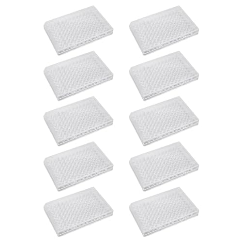 TOPINCN Polystyrene Tissue Culture Plate 24 Well Flat Bottom with Lid, Individually Wrapped Science Experiment Container for Lab Analysis Science Project Sample (Flat Bottom)