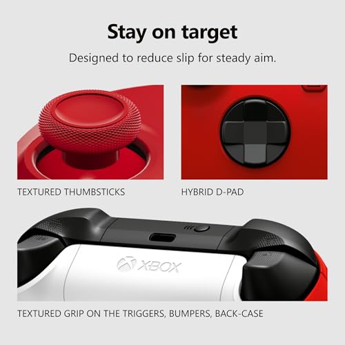 Image of XBOX Wireless Gaming Controller | Pulse Red | Console, PC, & Cloud Devices | Textured Grip | Wireless, Bluetooth, USB-C Connectivity