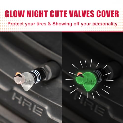 4Pcs Tire Valve Stem Cap Cover for Car SUV Truck, Valve Cover with Funny Duck Sunglasses, Decorative Tire Valve Caps Wheel Accessories (Black Sunglasses Duck)