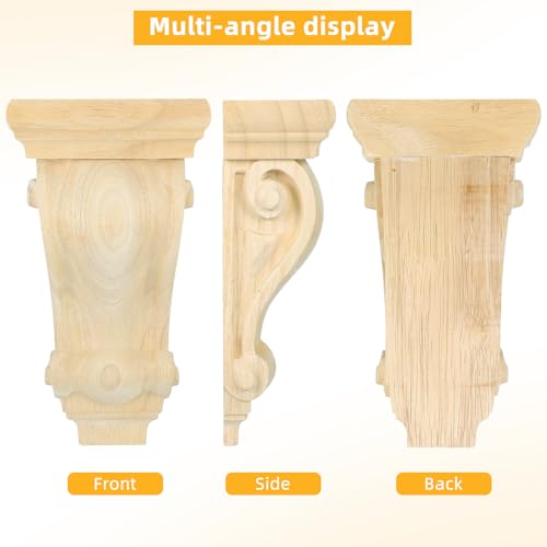 Ménsulas de madera para esquinas de chimeneas Healeved juego decorativo estilo europeo 3