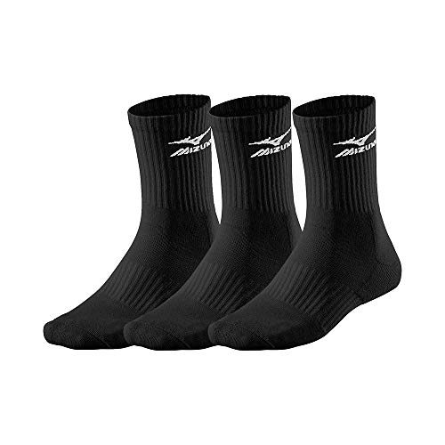Mizuno Unisex Training 3P Socken, Black, M, 32GX6A54