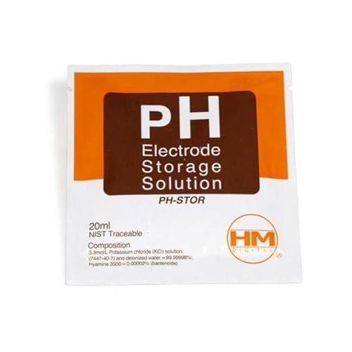 Solución de almacenamiento KCl para Electrodo/Medidor pH HM Digital (20ml)