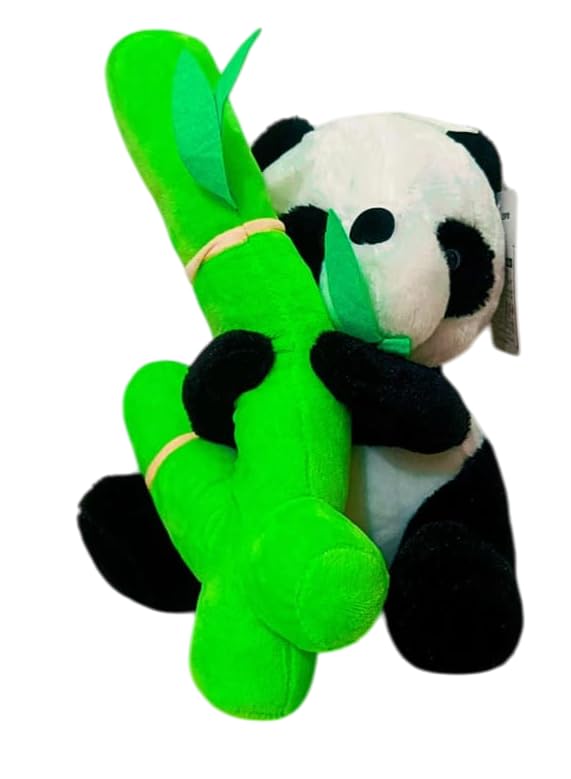 Image of Soft Plush Toy Combo ? Realistic Tiger (30cm) & Cute Panda with Bamboo (30cm) ? Combo Gift Set for Kids, Boys & Girls ? Animal Stuffed Toys for Play, Decor & Gifting