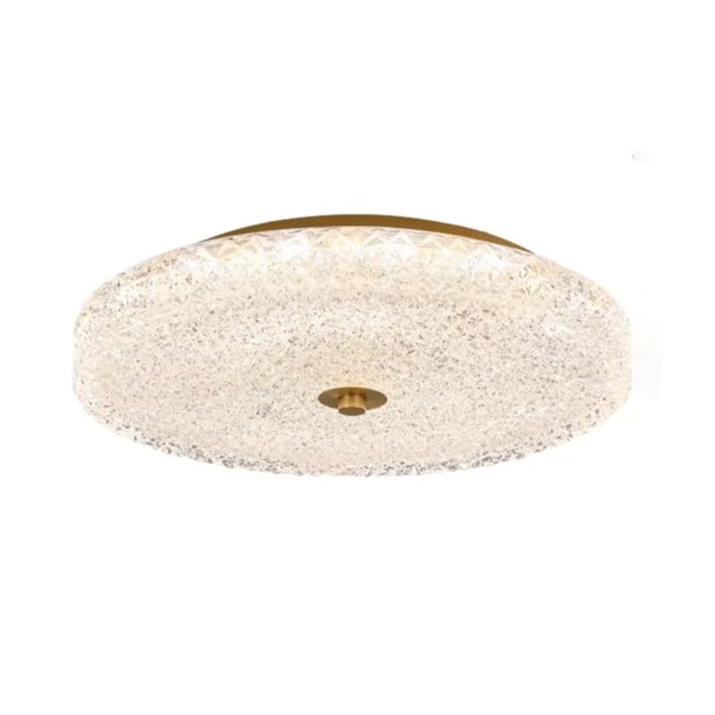 Plafonnier rond verre ondulé LED réglable contre fatigue visuelle