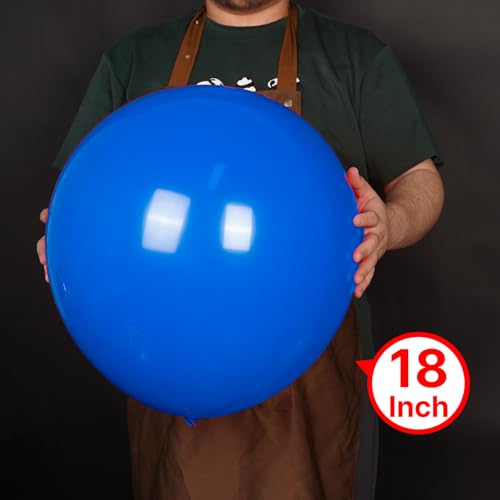 Image of PartyWoo Royal Blue Balloons 20pcs of 18 Inch Dark Blue Latex Balloons for Wedding Baby Shower Gender Reveal Anniversary Graduation Under The Sea Men Birthday Bachelorette Party Decorations Blue-Y5