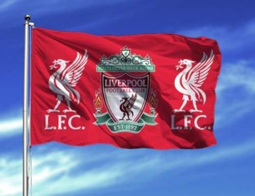 Miniatura 1 de Liverpool L.F.C England Premier - Bandera de fútbol americano de 3 x 5 pies, duradera, para interiores o exteriores, 2 ojales