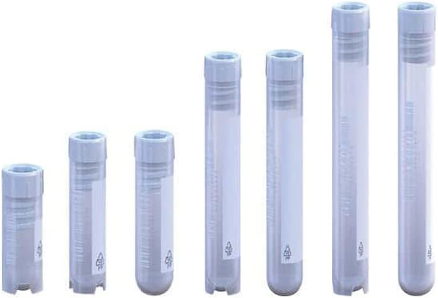 Argos Technologies CRY02S プラスチック 自立式 クライオビアル 外部ねじ式キャップ 滅菌 容量2ml (50個入り)