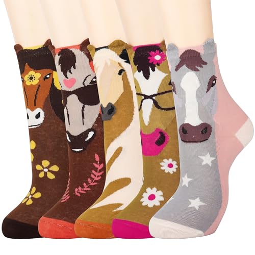 Jeasona 5 Pares Caballos Calcetines Mujer Divertidos 35-38 Regalos Originales para Mujer Navidad Regalos de Caballos Calcetines Divertidos Algodon Animales, Cumpleaños Reyes Esposa Amiga Hija Nieta Jeasona 5 Pares Caballos Calcetines Mujer Divertidos 35-38 Regalos Originales para Mujer Navidad Regalos de Caballos Calcetines Divertidos Algodon Animales, Cumpleaños Reyes Esposa Amiga Hija Nieta