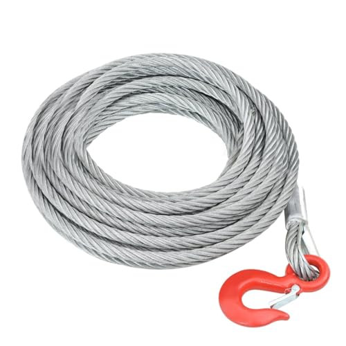 vidaXL Câble Métallique Câble de Monte-Charge Câble de Treuil de Levage Reliure Chaîne Meuleuse Corde à Linge Balustrade de Bricolage 3200 kg 20 m