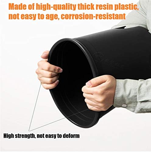 KAHEIGN 10Pcs Plastic Flower Pots, 16cm Thicken Plant Pots Plant Container Indoor Gardening Pot (Black), 16 cm x 12,5 cm x 12 cm - Image 3