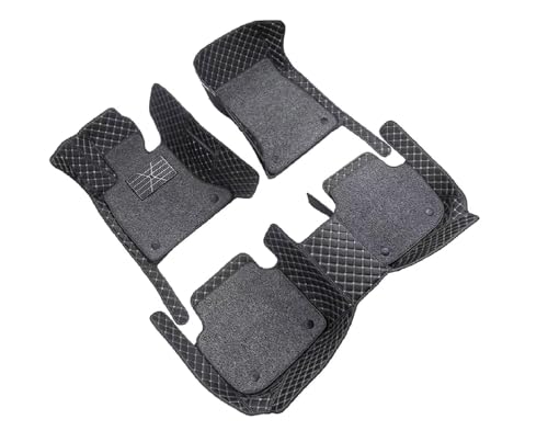 Image of Auto Hub Premium 7D car mat Maruti Swift Dzire (Model: 2017-Till Date), Luxury Double-Stich 7d Car Floor Mat Complete Set, 100% Waterproof and Washable, Color : Black