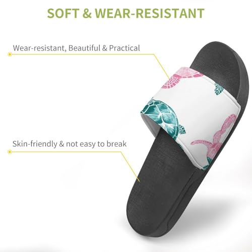 Mutated Turtles Shower Slippers for Women Men Casual Non-Slip Slide Sandals Beach Bathroom Shoes3