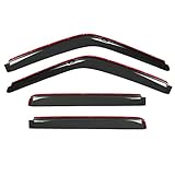 4pcs Original Outside Mount Style Window Rain Guards Shield Side Wind Deflectors Dark Smoke Nice