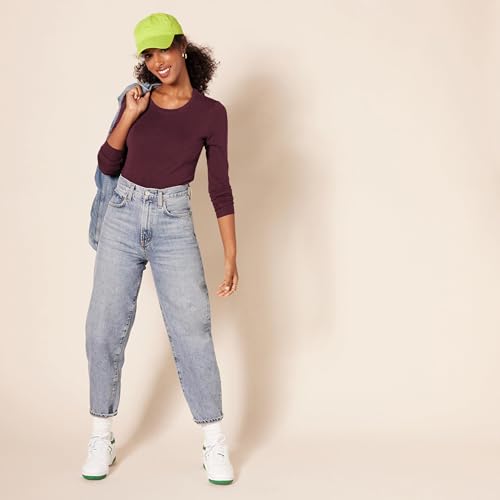 Image of Amazon Essentials Women's Regular-Fit Long-Sleeve Crewneck T-Shirt (Available in Plus Size)