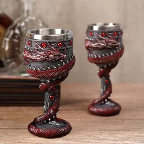 Tasse à café dragon et verres à boisson rétro pour cadeau original