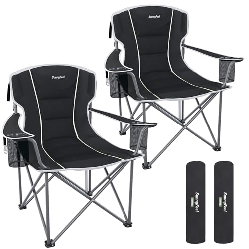 SUNNYFEEL Oversized Camping Chair 2 Pack for Big & Tall...
