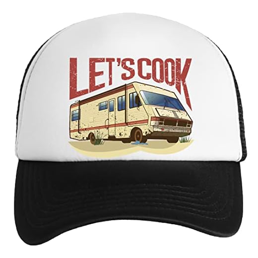 Breaking Bad Let's Cook Caravan Gorra Clásica De Béisbol para Niños y Niñas Unisex Ajustable Snapback Baseball Cap Kids