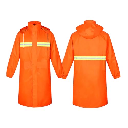 Chubasquero reflectante para hombre, chaqueta impermeable, 01#_Naranja, L
