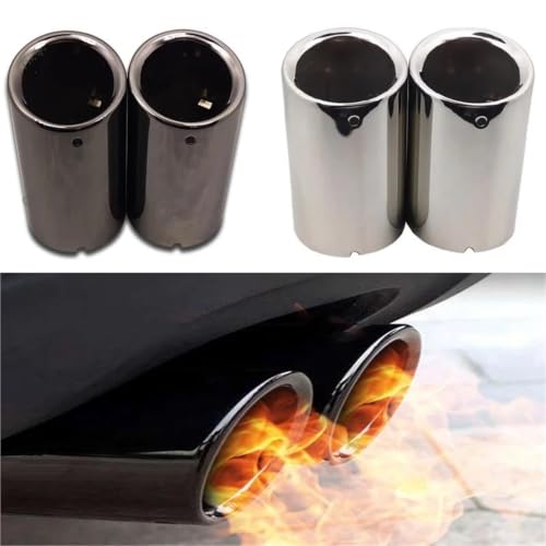 Embout d'échappement pour Golf 6 7 et Tiguan en inox chromé argent - 3