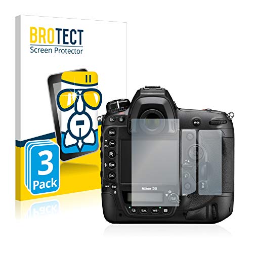 brotect Pellicola Protettiva Vetro per Nikon D6 Protezione Schermo (3 Pezzi) [Durezza Estrema 9H, Chiaro