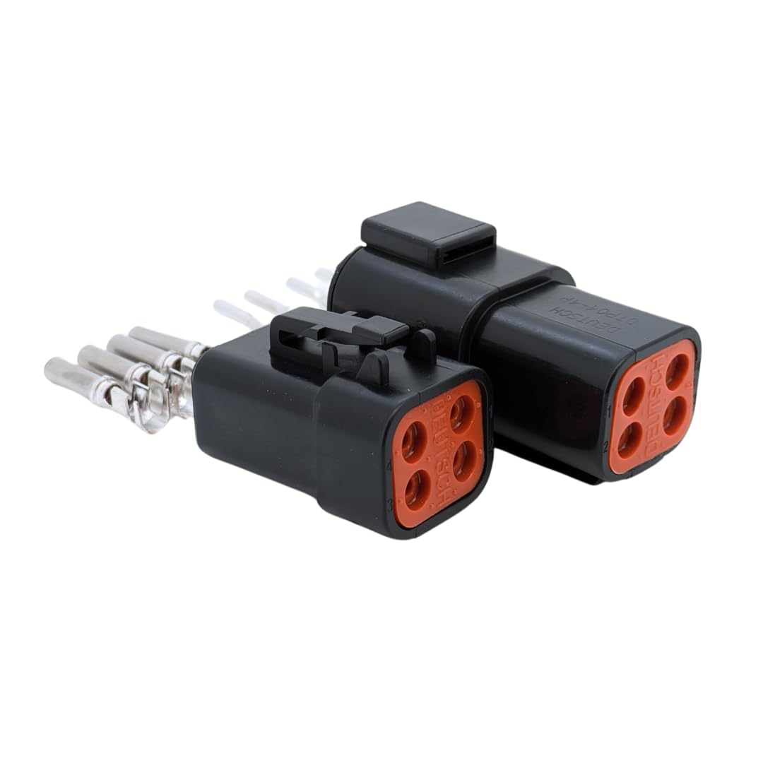 Black Male & Female Connector Set for Deutsch DTP Series DTP04-2P DTP06-2S DTP04-4P DTP06-4S (4 Pin Set) - Image 3