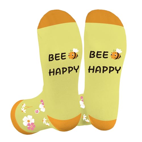 LSVGSAK Bee Gifts for Women Girls Novelty Socks Bee Lovers Christmas Birthday Present for Daughter Wife Sister Girlfriend Bees Theme Stocking fillers