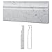 Italian Carrara White Marble Polished 5 X 12 Baseboard - Box of 5 Pcs.