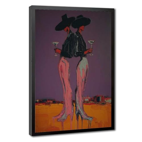 Impression sur toile cowgirl de qualité supérieure pour grand salon