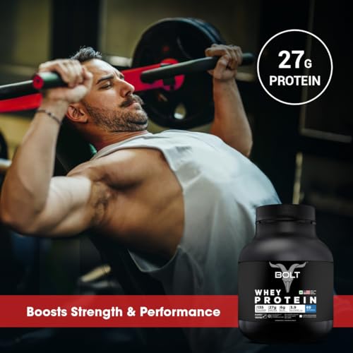 Image of Bolt 100% Whey Protein Powder| 25g Protein Per Scoop, 6G BCAA | Unflavour | 56 Servings | 5lb,2.268 kg | Muscle Recovery | Lean Muscle Support | Low Carb | Fast Absorption |Gluten-Free | Easy to Digest