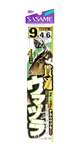 ささめ針(SASAME) 貫通ウマヅラ 4本鈎 9号 D-631のサムネイル