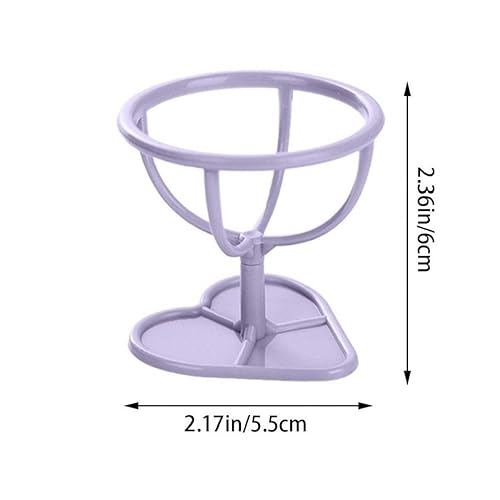 Miniatura 6 de UIEHBCV Soporte para esponja de maquillaje, 4 unidades, soporte de secado con base en forma de corazón, para baño, dormitorio