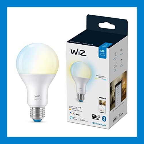WiZ Tunable White [E27 Edison Screw] Smart Connected WiFi Light Bulb. 100W Cool to Warm White Light, App Control for Home Indoor Lighting, Livingroom, Bedroom.