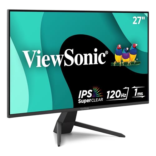 Image of ViewSonic VX2770-MHD 27 Inch 1080p Monitor, IPS Display with 120Hz and Variable Refresh Rate for Ultimate Home Entertainment, Eye Care Technology, HDMI, and DisplayPort Inputs