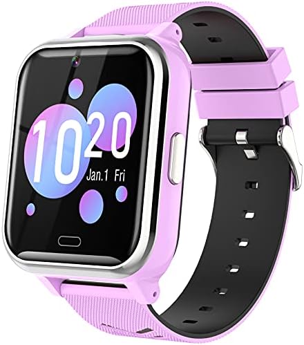 Kids Smart Watch Girls Boys - Smart Watch for Kids Watches Ages 4-12 Years with 17 Learning Games Dual Camera Music Video Player Alarm Clock Calculator Calendar Flashlight Children Toys Gifts (Purple)