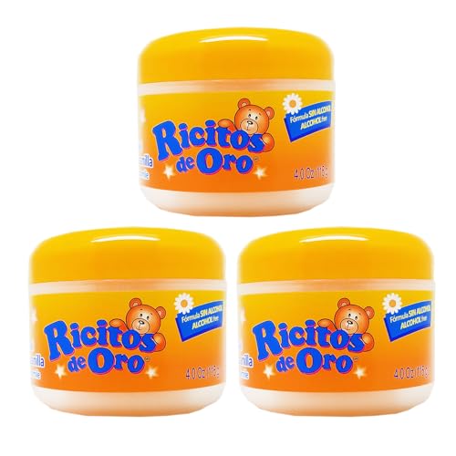 Ricitos de Oro Chamomile Hair Gel -Preserves Natural Color, Non-Greasy, Alcohol Free, Hypoallergenic, Tear-Free, Gentle Daily Use - Baby, Kids Hair Gel, Toddler - 4.05 Oz, 3-Pack