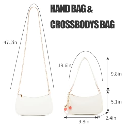 Image of Small Shoulder Bag for Women Mini Purse Retro Vegan Leather Hobo Purses Clutch Tote HandBags with Zipper Closure