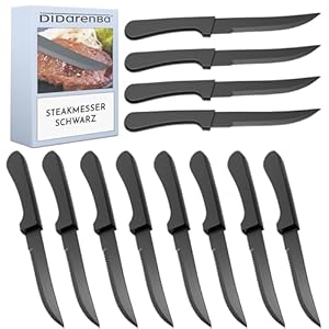 Didarenba Steakmesser schwarz 12 Stück