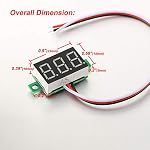 Pack of 5 DC 0-30V Digital Volt Meter, 3-Wire Voltage Gauge, Red LED - Image 6